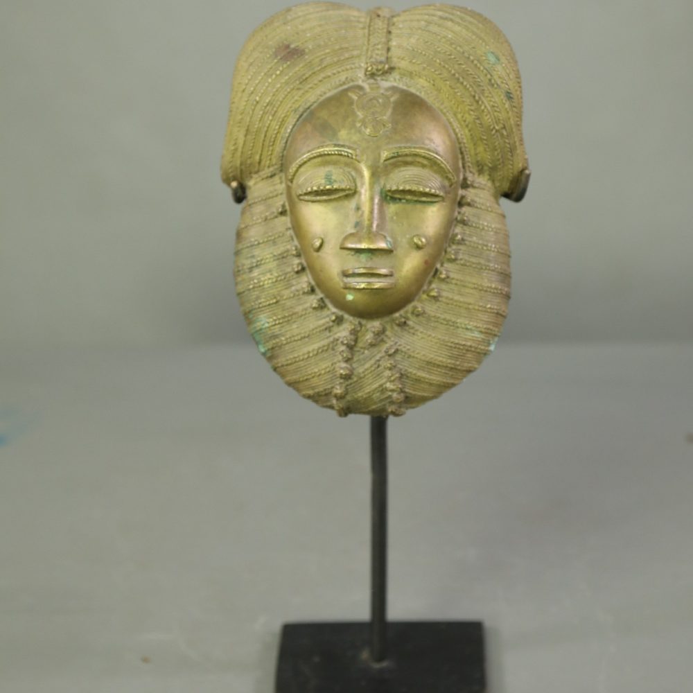 Masque GOURO du forgeron en bronze et cire perdue
